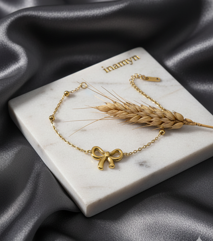 Gold Bow-Knot Chain Bracelet