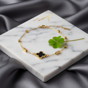 Golden Clover Charm Bracelet