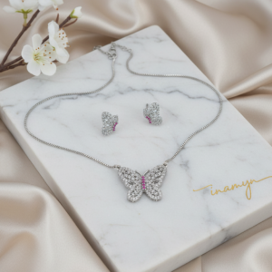 Dazzling Crystal Butterfly Jewelry Set