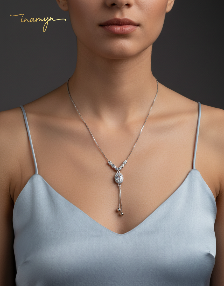 Luminous Crystal Lariat Necklace