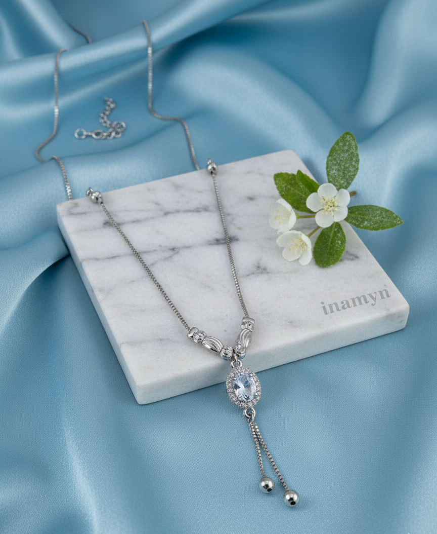 Luminous Crystal Lariat Necklace