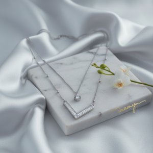 Chroma V-Layered Baguette Necklace