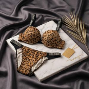 Black Floral Lace Bra & Panty Set