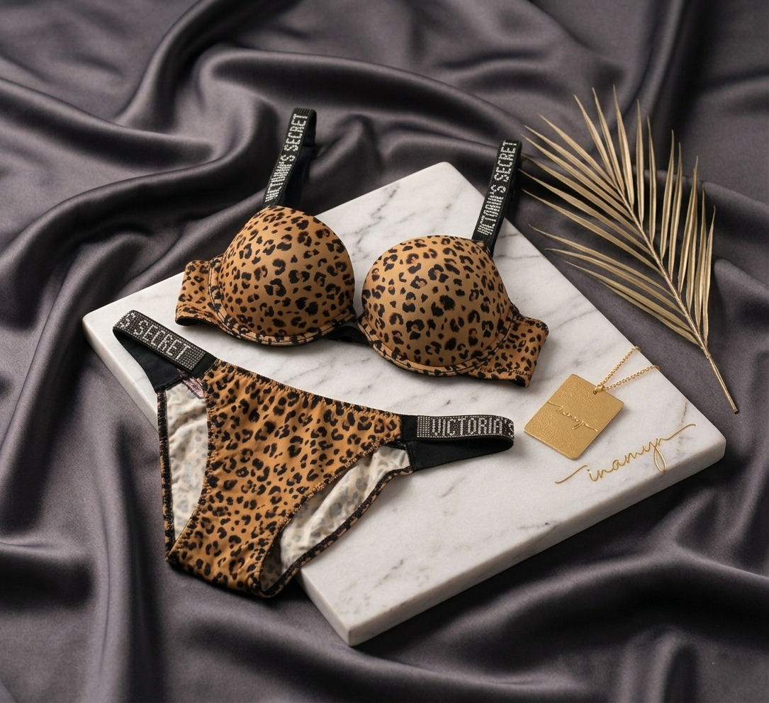 Black Floral Lace Bra & Panty Set