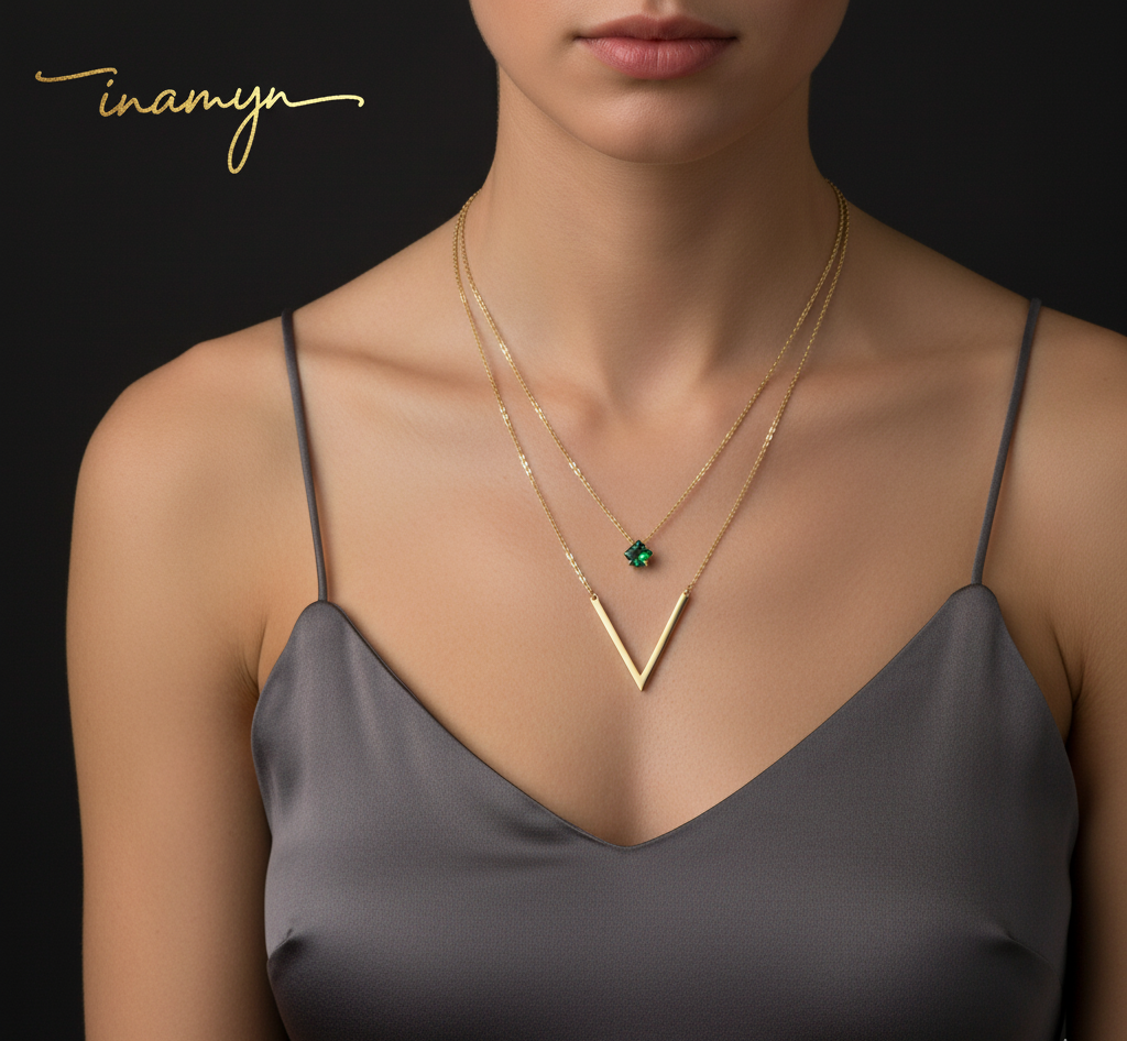 Gold-Plated Layered Star Necklace Set