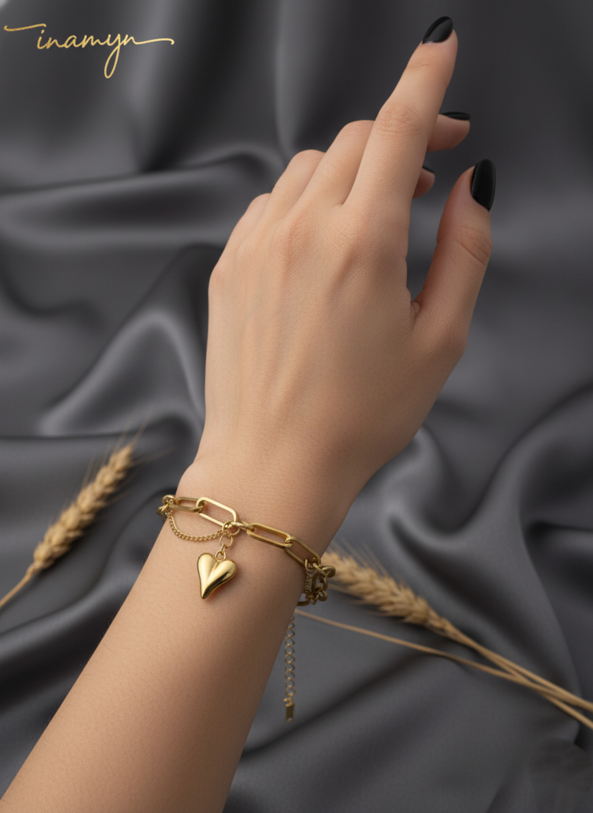 Golden Heart Minimalist Bracelet