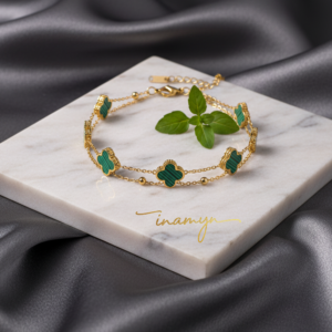 Emerald Luck Layered Clover Bracelet