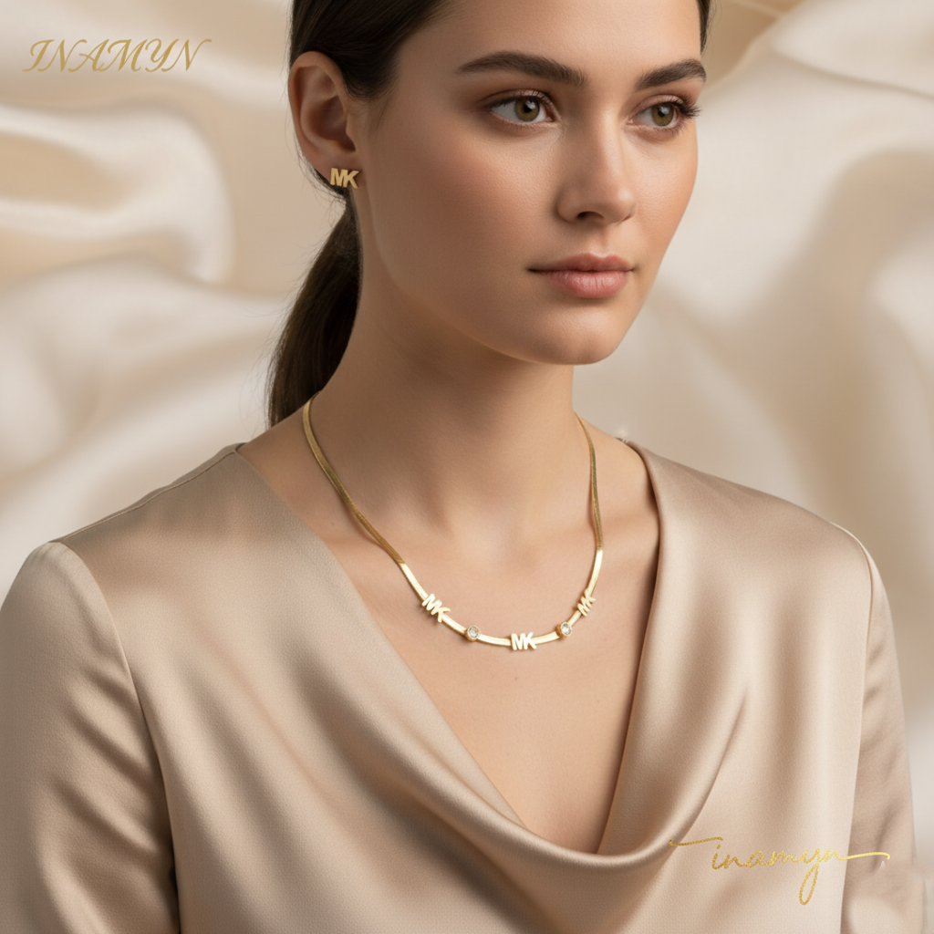 Gold-Plated Designer-Inspired Monogram Set