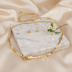 Gold-Plated Designer-Inspired Monogram Set