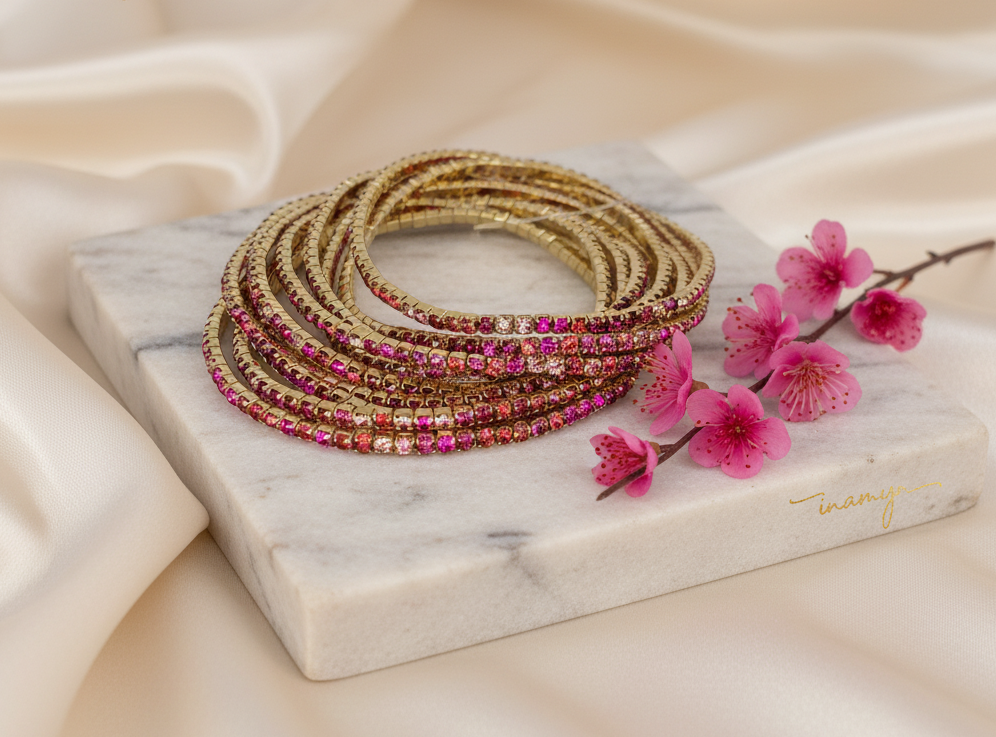 Chroma Luxe Multicolored Bangle Set