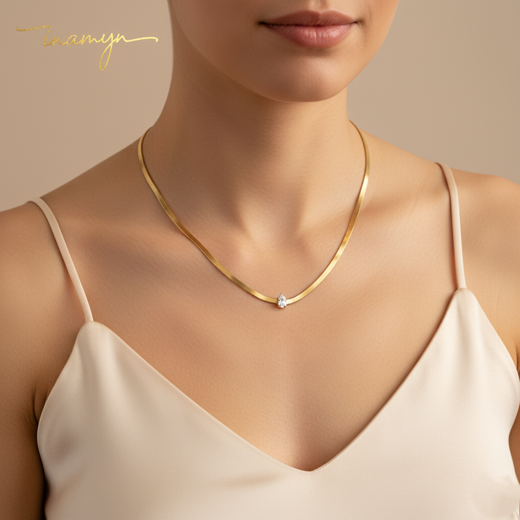 Gold-Plated Snake Chain Necklace