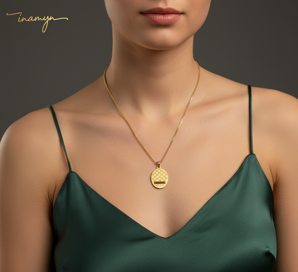 Gold-Plated Statement Coin Necklace