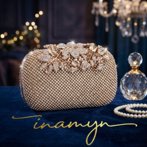 Gold Crystal Party Clutch